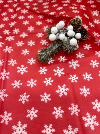 Бумага тишью 50*66 см "Снежинки" Красный (10 листов) 1/250