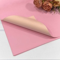 Плёнка в листах 55*55 (20 шт.) матовая двухсторонняя 65мкм Розовый/Персиковый 1/60 Арт: 1631/4031