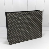 Пакет подарочный "Ромб" Чёрный 50*40*15 210г 1/20 1/80 Арт: 000391TA/2