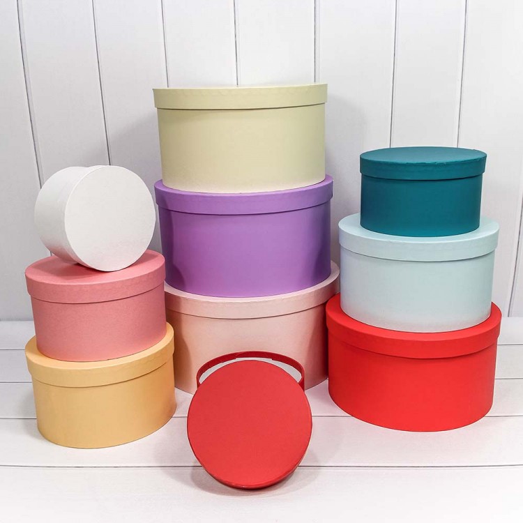 Коробки Круглые Набор 1/10 35*17,3 Разноцветный микс 1/4 Арт: 721813/0028