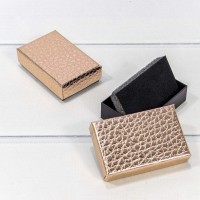 Коробка Прямоугольная 8*5*2,5 "Кожа крокодила" Бронзовый 1/24 1/576 Арт: 62658/1