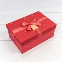 Коробки Прямоугольные Набор 1/3 22,5*16*9,5 с бантом Красный 1/20 Арт: 72191/22