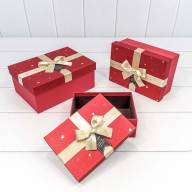 Коробки Прямоугольные Набор 1/3 22,5*16*9,5 "Beautiful Day" Красный 1/20 Арт: 721913 - Коробки Прямоугольные Набор 1/3 22,5*16*9,5 "Beautiful Day" Красный 1/20 Арт: 721913