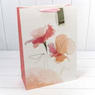 Пакет подарочный с тиснением "Цветы акварель" (микс) 30*41,5*12 210г 1/20 1/80 Арт: 000227A - Пакет подарочный с тиснением "Цветы акварель" (микс) 30*41,5*12 210г 1/20 1/80 Арт: 000227A
