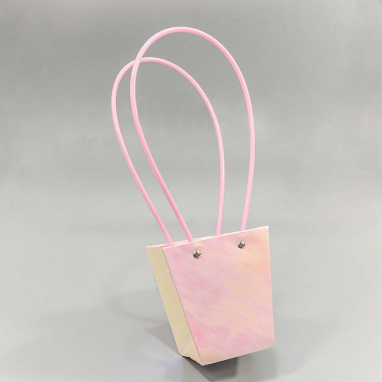 Пакет подарочный "Ваза для цветов" 12,5*12*8 "Перламутр" 1/10 1/200 Арт:000177H