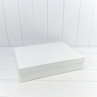 Коробки Прямоугольные Набор 1/10 46*36,5*10 "Кожа крокодила" матовый Белый 1/2 Арт: 721607/0090