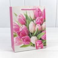 Пакет подарочный с блёстками "Тюльпаны" (микс 311) 18*23*10 210г 1/20 1/360 Арт: 000311E - Пакет подарочный с блёстками "Тюльпаны" (микс 311) 18*23*10 210г 1/20 1/360 Арт: 000311E