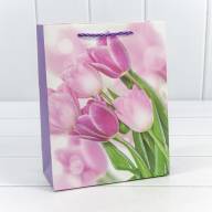 Пакет подарочный с блёстками "Тюльпаны" (микс 311) 18*23*10 210г 1/20 1/360 Арт: 000311E - Пакет подарочный с блёстками "Тюльпаны" (микс 311) 18*23*10 210г 1/20 1/360 Арт: 000311E