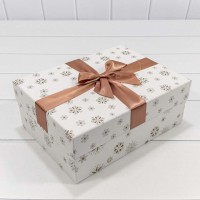 Коробки Прямоугольные Набор 1/3 28*21*11 "Снежинки" Белый 1/24 Арт: 720300-555
