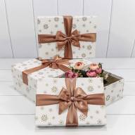 Коробки Прямоугольные Набор 1/3 28*21*11 &quot;Снежинки&quot; Белый 1/24 Арт: 720300-555 - Коробки Прямоугольные Набор 1/3 28*21*11 "Снежинки" Белый 1/24 Арт: 720300-555