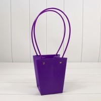 Пакет подарочный "Ваза для цветов" 15,5*13*9,5 Фиолетовый 1/10 1/150 Арт: 000170G/2587