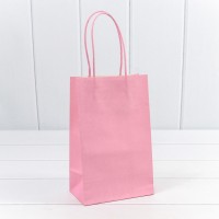 Пакет подарочный Крафт Розовый 13*21*8 120г 1/20 1/480 Арт: 214G/1895
