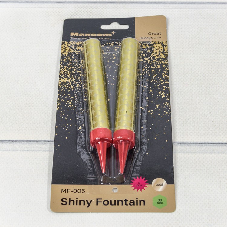 Свечи для торта "Фонтан" набор (2 шт.) 10см 30(±5%)сек "Shiny Fountain" 1/180 Арт: MF-005