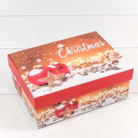 Коробки Прямоугольные Набор 1/3 16,2*12*6,5 "Новогодние шары и шишки" 1/60 Арт: 7302273/0475