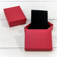 Коробка Прямоугольная 9*7*2,8 "Ромбики-2" Красный 1/12 1/240 Арт: 62797/1