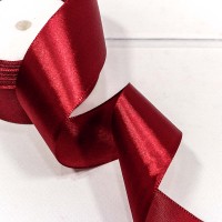 Лента Атласная Сатин 3,8см*25ярд Тёмный красный 1/5 1/200 Арт: 562-38/86
