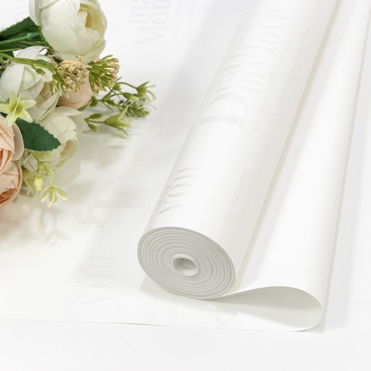 Плёнка 59см 800г матовая с печатью 65мкм Белый 1/6 1/12 Арт: 80077/2