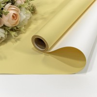 Плёнка 0,58*10м двухсторонняя 60мкм Светло-жёлтый/Белый 1/30 Арт: 001318/30