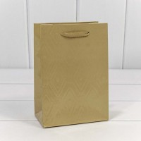 Пакет подарочный "Элегант" Золотой 14*20*8 230г 1/20 1/240 Арт: 000156G/4
