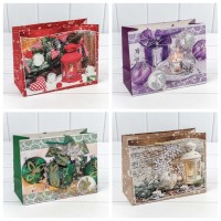 Пакет подарочный "Новогодняя сказка" (микс) 23*18*10 210г 1/20 1/360 Арт: 300389EA