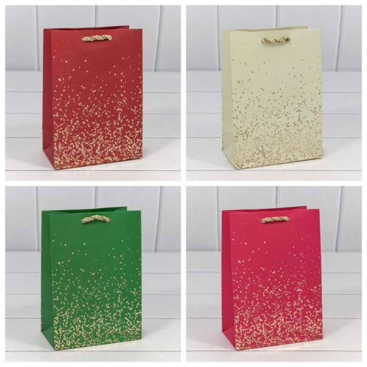 Пакет подарочный "Золотые вкрапления" (микс) 14*20*8 180г 1/20 1/240 Арт: 300368G