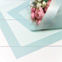 Плёнка в листах 58*58 (20 шт.) матовая с широкой рамкой 50мкм Голубой 1/60 Арт: 1669/2204