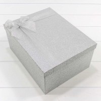 Коробки Прямоугольные Набор 1/10 34*26*15,3 "Блеск" Серебряный 1/4 Арт: 730604/0117