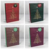 Пакет подарочный с блеском &quot;Ёлка&quot; (микс) 33*45*15 210г 1/10 1/80 Арт: 300357A - Пакет подарочный с блеском "Ёлка" (микс) 33*45*15 210г 1/10 1/80 Арт: 300357A