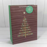 Пакет подарочный с блеском &quot;Ёлка&quot; (микс) 33*45*15 210г 1/10 1/80 Арт: 300357A - Пакет подарочный с блеском "Ёлка" (микс) 33*45*15 210г 1/10 1/80 Арт: 300357A