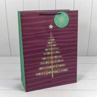 Пакет подарочный с блеском &quot;Ёлка&quot; (микс) 33*45*15 210г 1/10 1/80 Арт: 300357A - Пакет подарочный с блеском "Ёлка" (микс) 33*45*15 210г 1/10 1/80 Арт: 300357A