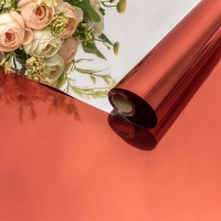 Плёнка 0,58*10м глянцевая "Металл" 40мкм Красный 1/30 Арт: 001390/9