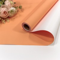 Плёнка 0,58*10м двухсторонняя 60мкм Оранжевый/Белый 1/30 Арт: 001318/22
