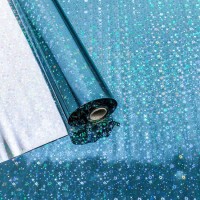 Плёнка 0,7*8,1м Голография 40мкм Лазурно-синий 1/10 1/120 Арт: 00070810-8