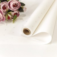 Плёнка 0,58*10м матовая "Мелкий горошек" 60мкм Белый 1/30 Арт: 1691/2