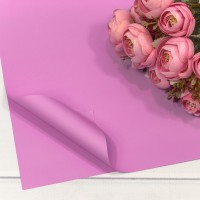 Плёнка в листах 60*60 (20 шт.) матовая "Корейская" 55мкм Бледно-пурпурный 1/60 Арт: 1698/251