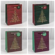 Пакет подарочный с блеском &quot;Ёлка&quot; (микс) 18*23*10 210г 1/10 1/180 Арт: 300357E - Пакет подарочный с блеском "Ёлка" (микс) 18*23*10 210г 1/10 1/180 Арт: 300357E