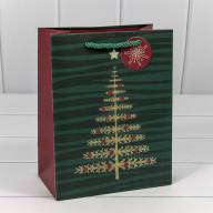Пакет подарочный с блеском &quot;Ёлка&quot; (микс) 18*23*10 210г 1/10 1/180 Арт: 300357E - Пакет подарочный с блеском "Ёлка" (микс) 18*23*10 210г 1/10 1/180 Арт: 300357E