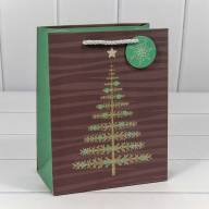 Пакет подарочный с блеском &quot;Ёлка&quot; (микс) 18*23*10 210г 1/10 1/180 Арт: 300357E - Пакет подарочный с блеском "Ёлка" (микс) 18*23*10 210г 1/10 1/180 Арт: 300357E