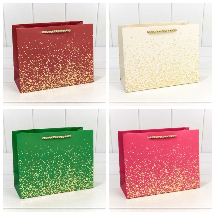 Пакет подарочный "Золотые вкрапления" (микс) 23*18*10 1/20 1/180 Арт: 300368EA