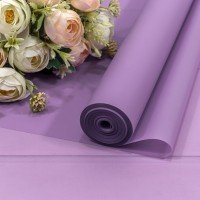 Плёнка 0,59*34м 900г матовая однотонная 55мкм Сиреневый-0631 1/6 1/12 Арт: 90057/0631