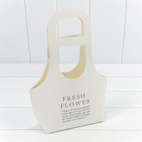 Пакет подарочный "Fresh Flower" Белый 17*7,5*32 300г 1/10 1/300 Арт: 000178/07