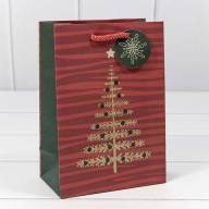Пакет подарочный с блеском &quot;Ёлка&quot; (микс) 14*20*8 180г 1/10 1/320 Арт: 300357G - Пакет подарочный с блеском "Ёлка" (микс) 14*20*8 180г 1/10 1/320 Арт: 300357G