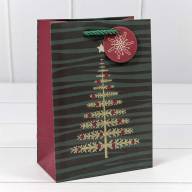 Пакет подарочный с блеском &quot;Ёлка&quot; (микс) 14*20*8 180г 1/10 1/320 Арт: 300357G - Пакет подарочный с блеском "Ёлка" (микс) 14*20*8 180г 1/10 1/320 Арт: 300357G