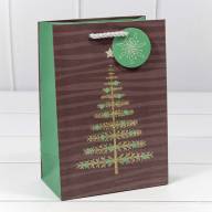 Пакет подарочный с блеском &quot;Ёлка&quot; (микс) 14*20*8 180г 1/10 1/320 Арт: 300357G - Пакет подарочный с блеском "Ёлка" (микс) 14*20*8 180г 1/10 1/320 Арт: 300357G