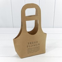 Пакет подарочный "Fresh Flower" Крафт 17*7,5*32 300г 1/10 1/300 Арт: 000178