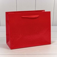 Пакет подарочный "Элегант" Красный 23*18*10 230г 1/20 1/160 Арт: 000156ЕА/1