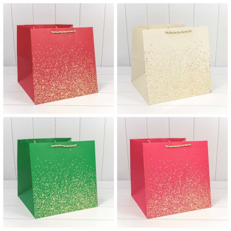 Пакет подарочный "Золотые вкрапления" (микс) 30*30*30 230г 1/20 1/100 Арт: 300368LL