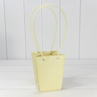 Пакет подарочный "Ваза для цветов" 15,5*13*9,5 260г "Ромбики" Песочный 1/10 1/150 Арт: 000236G/29