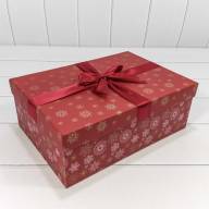 Коробки Прямоугольные Набор 1/3 35*25*12 &quot;Снежинки&quot; Красный 1/20 Арт: 720300-603 - Коробки Прямоугольные Набор 1/3 35*25*12 "Снежинки" Красный 1/20 Арт: 720300-603