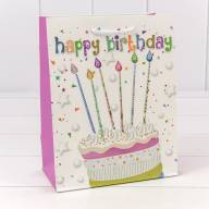 Пакет подарочный &quot;Happy birthday&quot; (микс) 18*23*10 210г 1/20 1/360 Арт: 000269E - Пакет подарочный "Happy birthday" (микс) 18*23*10 210г 1/20 1/360 Арт: 000269E